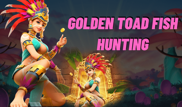 Golden toad fish hunting